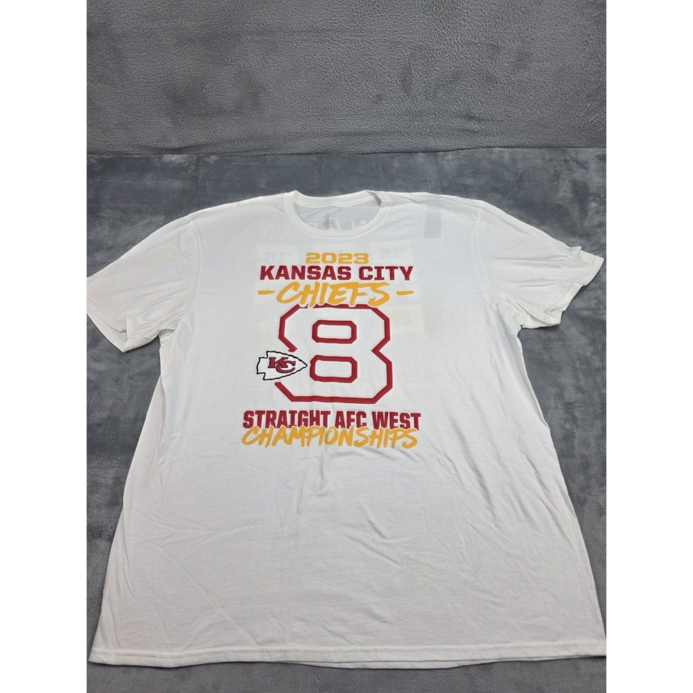 Fanatics Kansas City Chiefs 8 In A Row‎ AFC Championships T-shirt Mens Size 2X